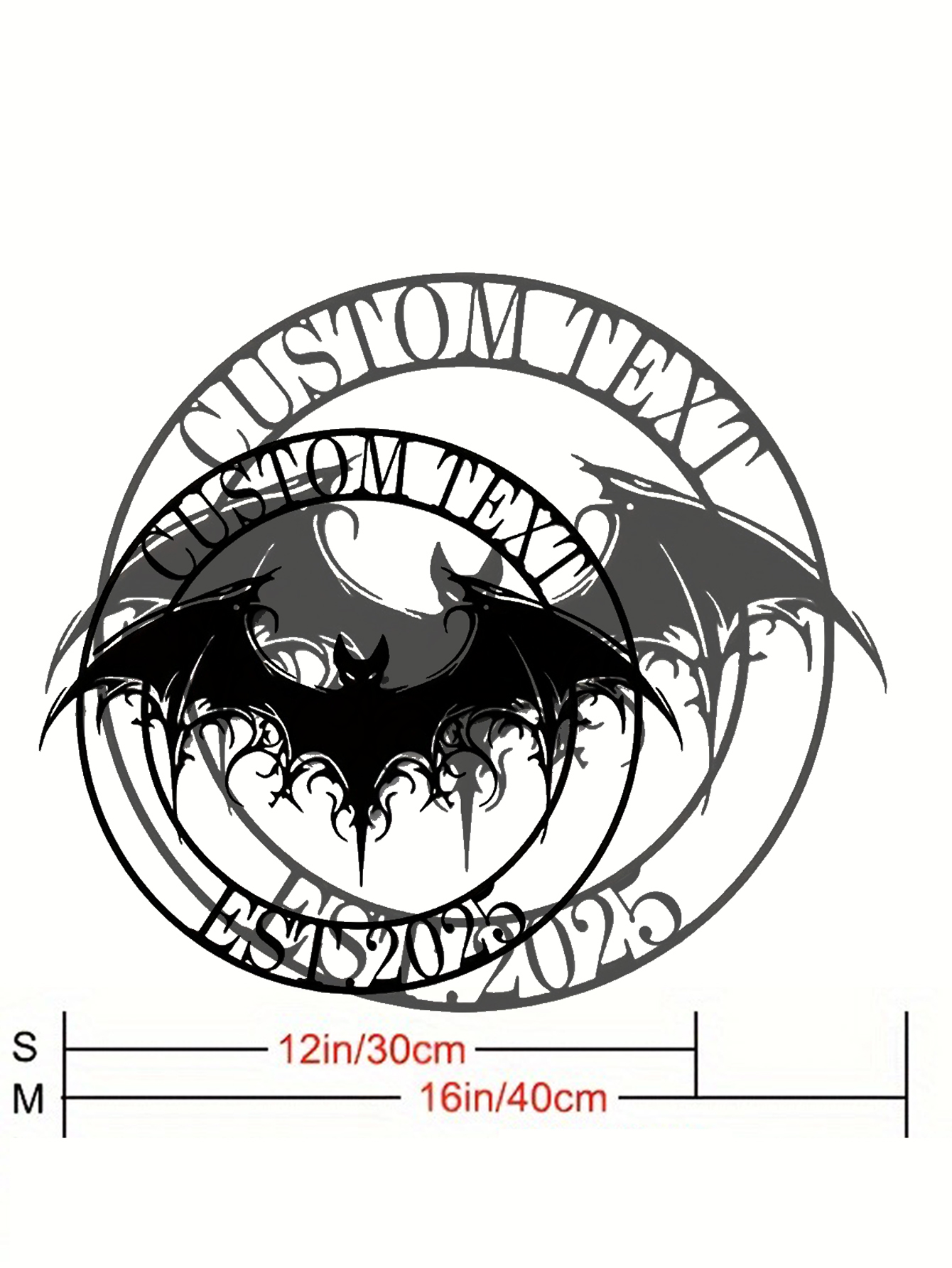 DIY Personalized Bat Metal Wall Sign